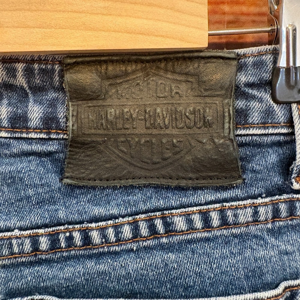 Harley Davidson Bootcut Medium Wash Mid Rise Denim Riding Jeans Womens 12‎ - Picture 8 of 10
